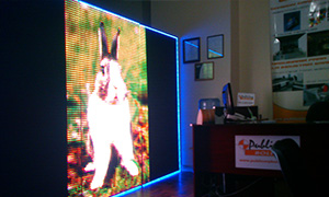 Imagen de nuestra primera pantalla LED