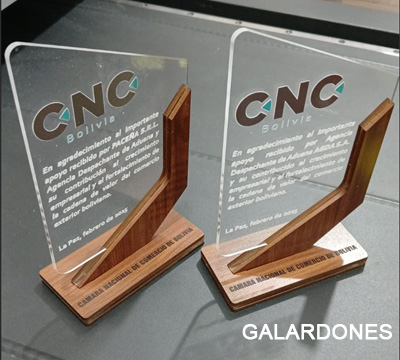 Galardones de acrilico